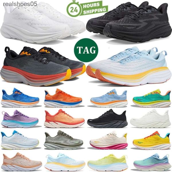 

clifton 9 Lime Glow running shoes men women Ice Water bondi 8 Triple Black White Anthracite Shark Grey Bellwether Blue mens trainer, 1_color