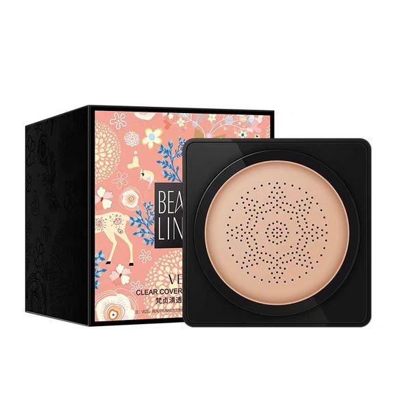 

BB Air Cushion CC Cream Foundation Concealer Mushroom Head Waterproof Brighten Face Base Tone Makeup Clear Cover Beauty Cream Loose Powder Palette 20g