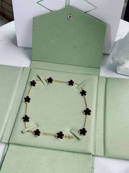 

10 flowers clover Designer Classic Clover Charm Necklaces cleef Gold Agate Shell Wedding Mother Day Jewelry Pendant necklace Girl gift