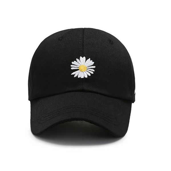 

Korean Version Tide Net Red Duck Tongue Hat Summer Sun Shading Outdoor Same Little Daisy Mens Baseball Cap Fshion Hats, Black