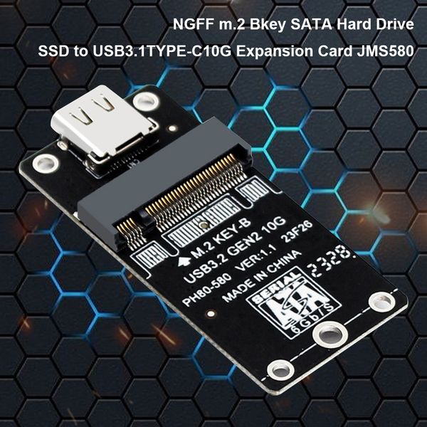 NGFF To USB 3.2 Type-C SATA SSD Riser 10Gbps M2 NGFF SSD Adapter M.2 B Key SSD To USB 3.2 Converter SATA3 6Gbps Support M2 SSD
