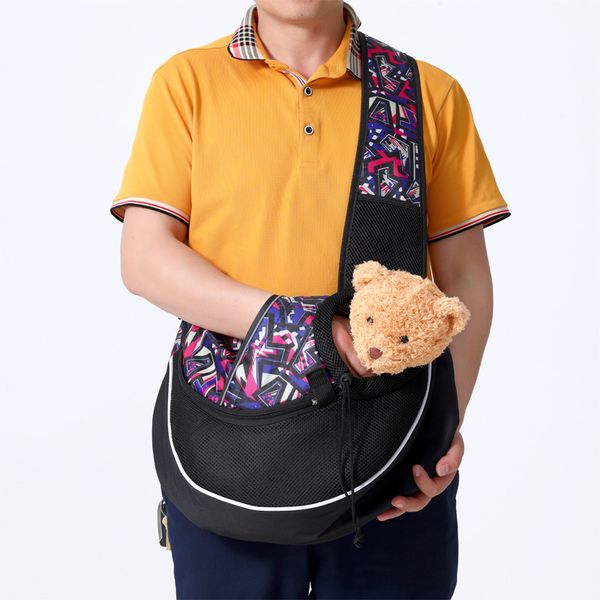 

Factory wholesale pet bag 7 colors out small and medium-sized pet portable messenger bag breathable comfort cat and dog travel backpack 6016#, Camouflage