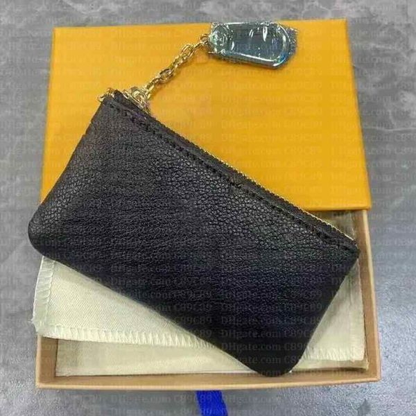 

Designer Wallets Womens Coin Purses Men KEY POUCH Women Key Wallets Designer Fashion Embossed Coin Purse Luxury Mens Card Holder Zipper Mini Wallet With Box Dust Bag, Card holders brown flower