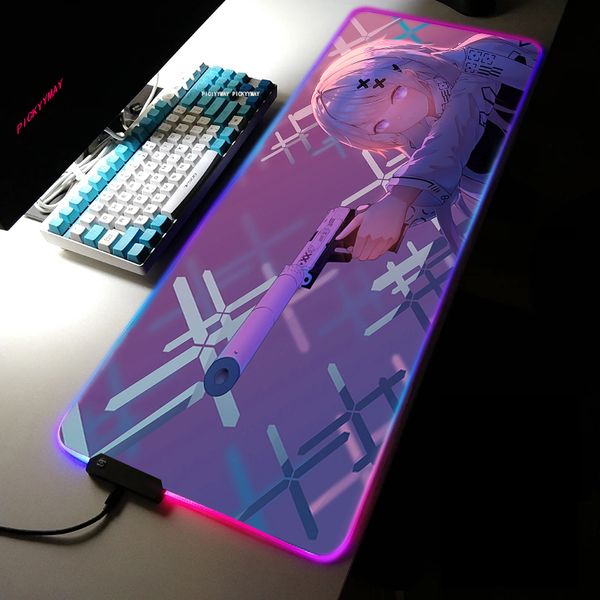 Printstream RGB Gaming Mousepads Big Desk Pad Keyboard Mat LED Gamer Mousepad XXL Mouse Pads Glowing Mouse Mats For Csgo