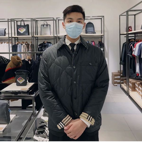 

Designer Puffer jacket Plaid Down Design Stripe coat Men jacket winter Jacket Classic Coat Pocket Jackets trench coat clothes jacket men, Black3