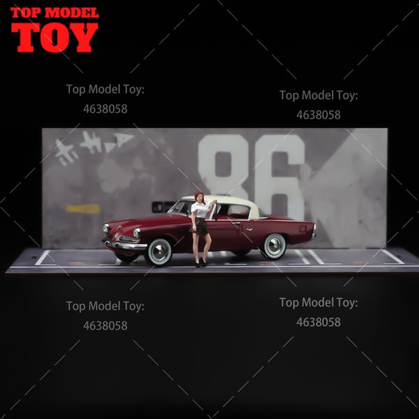 Painted Miniatures 1/64 1/43 1/87 Modern Workplace Beauty Women Scene Props Figures Model Miniature Car Accessory Toy Gifts