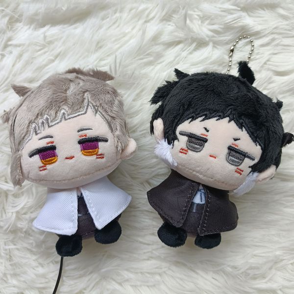 New Bungou Stray Dogs Plush Doll Gogol Fyodor Dostoyevsky Dazai Osamu Mini Pendant Keychain Cute Anime Toy Fans Gift
