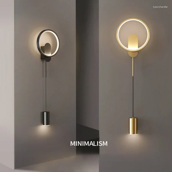 

Lamps Wall Nordic LED Lamp Design Simple Luxury Lights For Corridor Bedroom Living Room Backdrop El Indoor Home Decorative Fixtures