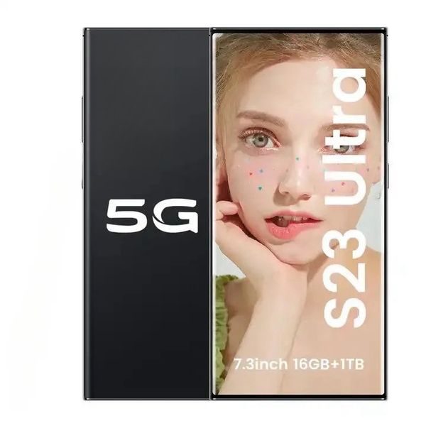 

6.8inch 5G S23 Ultra Cell Phones Unlock Touch Screen Mobile Phonn Local Warehousee Androids s23 Smartphone Camera Telephone HD Display Face Recognition, White