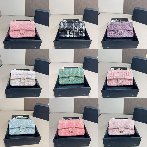 

Designer bags Woolen Chain Bag Womens Shoulder bag Makeup bag Luxury Handbag elegant and stylish mini Crossbody bag Shoulder Bags With box, Pink