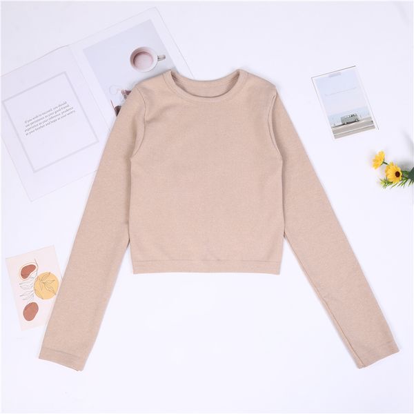 

High waist short with long sleeve top women's slim-fit base shirt, Black