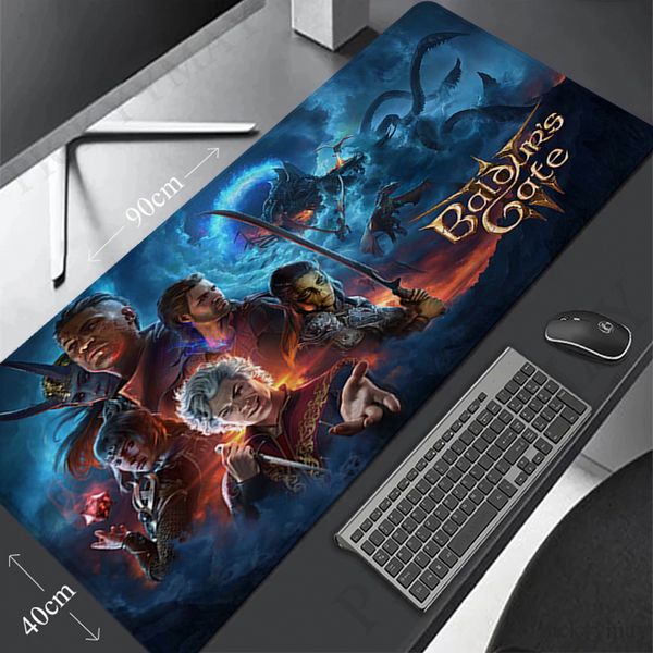 Game Desk Mats Baldurs Gate 3 Mousepad Rubber Mouse Pad Gaming Accessory Gamer XXL Carpets Computer Locking Edge Keyboard MatsZ260720