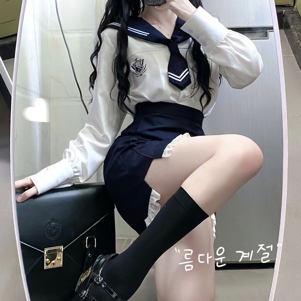 Korean Hot College Style Jk Bag Hip Skirt Sailor Suit Jkuniform Uniform Cosplay School Girl Japanese Fashion