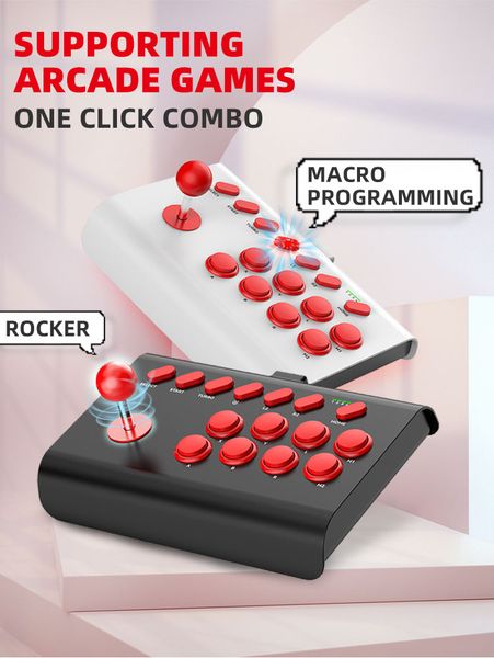 Gaming Joystick Retro Arcade Console Rocker Fighting Controller PC Arcade Control for Android/ios/PS3/PS4/Switch/Street Fighter