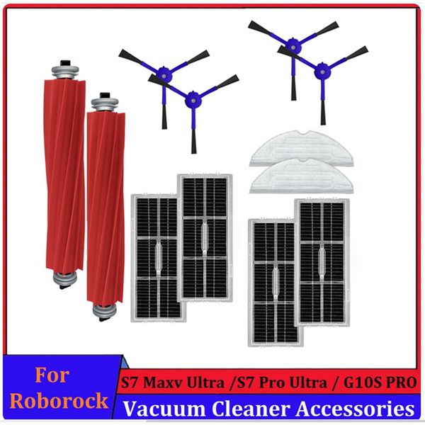 Juego de accesorios para aspiradora Roborock, cepillos laterales principales, filtros de fregona, S7 Maxv Ultra / S7 Pro Ultra V / G10S PRO, 1 Juego