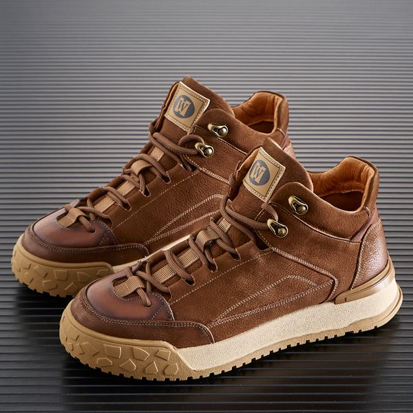 

Shoes Classic Tooling Men's Cowhide Leather Martin Boots with Warm Fleece Insulation - Thick Soles for Cold Weather, Black