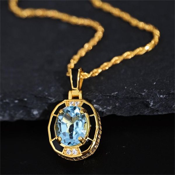 

Original stacked black agate sterling silver 925 topaz hemp rope necklace for women retro style light luxury French clavicle chain