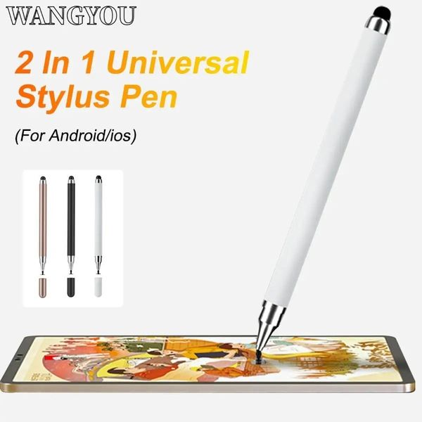 Dual Head Capacitive Pen Disc Silicone Head Dual-purpose Stylus PaintingOffice Retouching Mobile Phone Tablet Pen Capacitive Pen