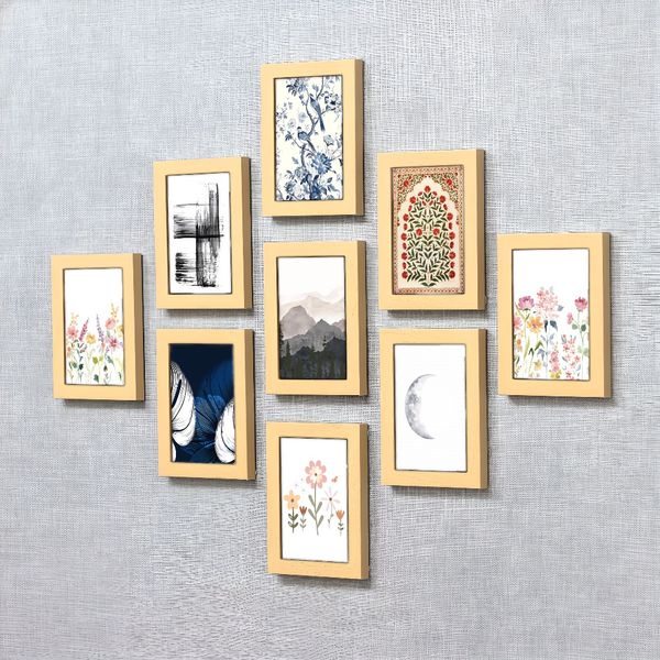 

3 pieces Wooden Framed Canvas Poster Moon, moon phases, black, white and gray decoration, simple and stylish