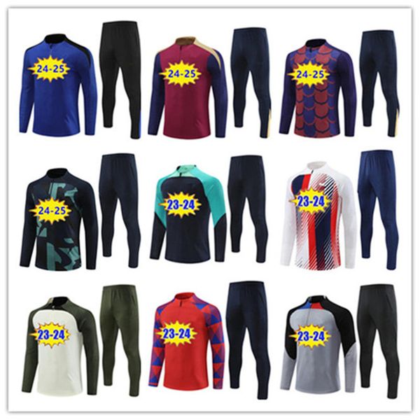 

2023 2024 2025 PEDRI TRACUIT Camisetas de soccer Jerseys training suit GAVI 23/24/25 Half Zip LEWANDOWSKI men and kids SET tracuit outfit, Image color-01