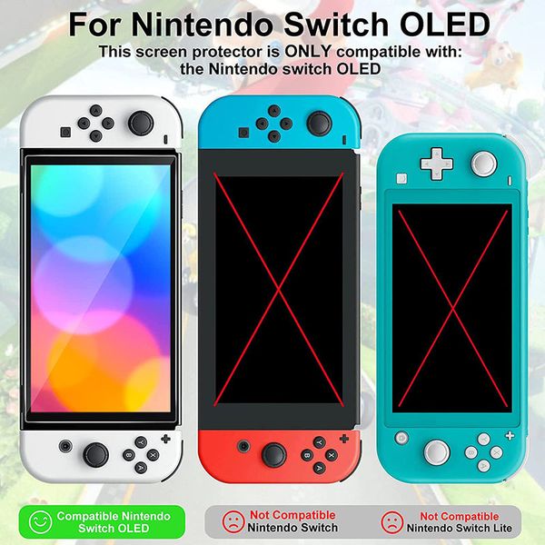 9H Tempered Glass Screen Protector for Nintendo Switch OLED Hard Protector Film for Switch OLED Game Console Accessories