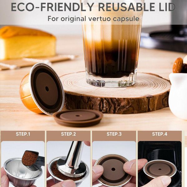 Reusable Silicone Cover For Nespresso Vertuo Capsule Disposible Original Coffee Cap Filter For Vertuo Next Machine