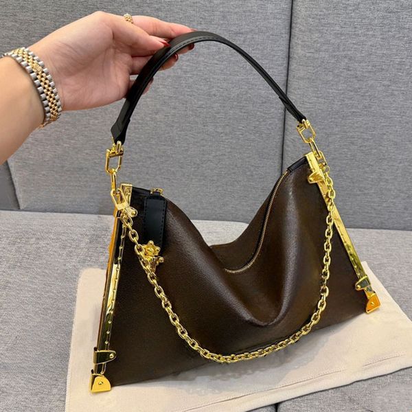 

Womens Handbag Designer Canvas With Metal Frame Underarm Wrap Gold Hardware Matilas Chain Luxury Shoulder Bag 38x23cm, Light brown