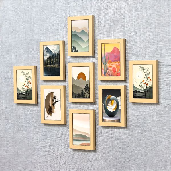 

3 pieces Wooden Framed Canvas Poster Modern geometric, abstract print, Creative Waterproof Canvas Posters, Bedroom, Office, Living Room