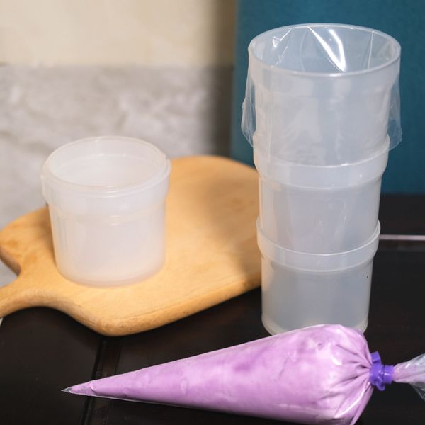 

Piping bag rack Cake cream filling aid support cup set storage baking tools commercial, Transparent