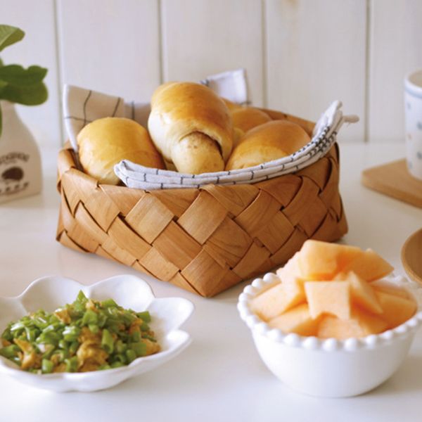 

Hand-woven Basket Bread Small Woven Picnic Baskets Household Goods Finishing Storage Box Kitchen Sundries Organizer