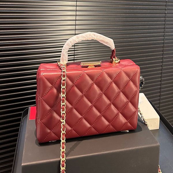 

Designer bag Fashion Makeup Bag Shoulder bag quality leather Crossbody Bag saddle bag luxurys Handbags Zipper cosmetic bag Fortune Bag Messenger Bag 20m, Burgundy