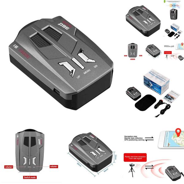 

Radar Car Automotive and GPS Speed Red Light Camera Detector Mobile Laser Detection Vehicles Voice Alert Warning for Ca