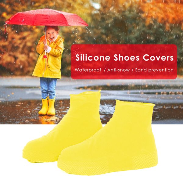 Waterproof Shoe Covers Silicone Anti-Slip Rain Boots Unisex Sneakers Protector For Outdoor Rainy Day Reusable Rain Shoe Cover