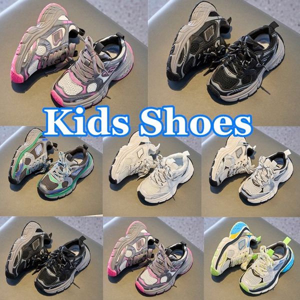 

kids running shoes toddler sneakers designer brand children black siery Pink trainer street outdoor Youth baby shoe size 26-37 X6DC#, Gray