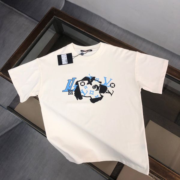 

Summer Mens T Shirts Women Designers Loose Tees Fashion Brands Tops Mans Casual Shirt Luxurys Clothing Sleeve Clothes T Shirts Size -3xl, White