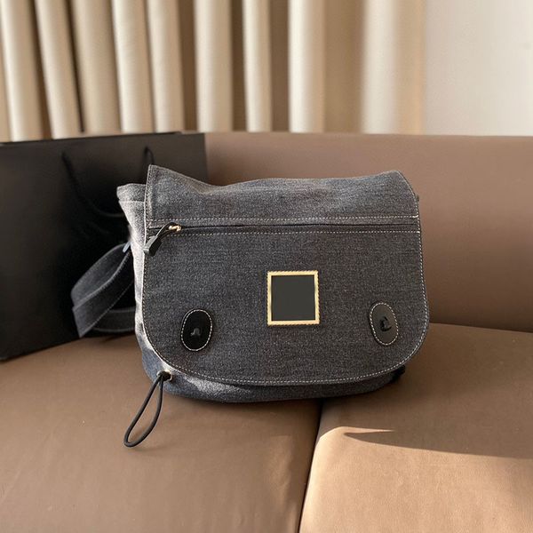 

Designer bags Classic Luxury Women Canvas Messenger bag Handbag Canvas Beach bag Chain Shopping Bag Large capacit Tote travel bag Denim blue bag Fortune Bag 32m, Grey