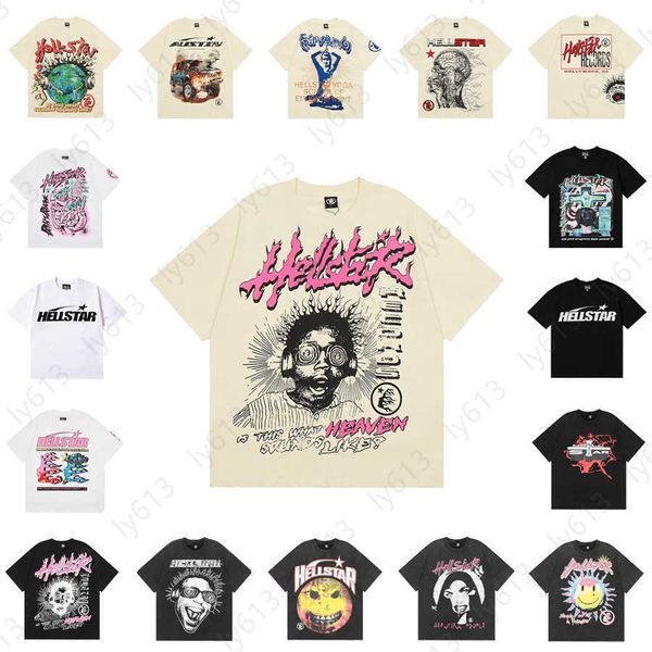 

Mens Designer Hellstar Shirt Men Clothes Classic USA High Street Graphic T Shirts Fashion Cotton Short-sleeved Summer Tshirt s shirt