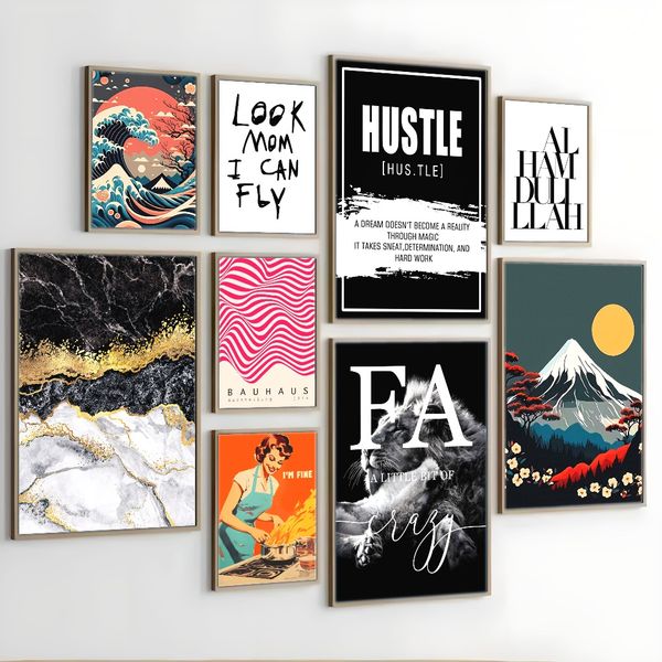 

3 pieces Wooden Framed Canvas Poster fashion, home, family, animals, lion, black and white art, Creative Waterproof Canvas Posters, Bedroom