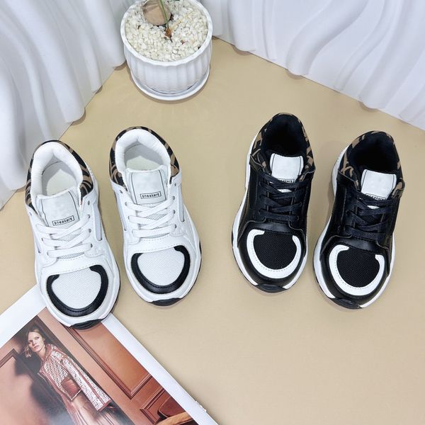 

Spring autumn children boys girls designer sports breathable kids baby casual sneakers fashion Outdoor athletic shoes, Black