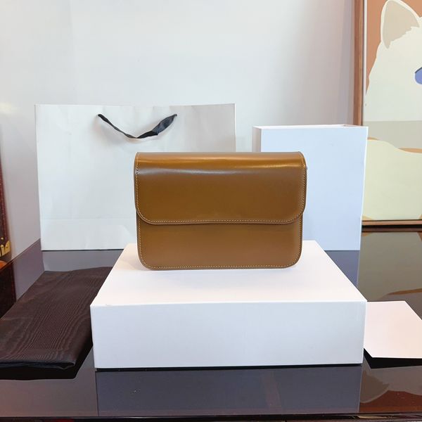 

Shoulder Bags quality shoulder designer bag handbags lady fashion cross body bags genuine teen box leather high sense, Brown