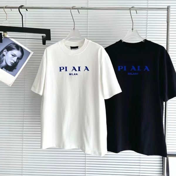 

Men t shirt designer t shirt praa brand New pure cotton American style loose youth trendy brand half sleeved T high quality version, Black