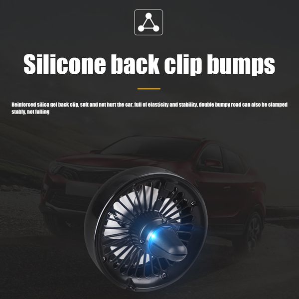 

Fan Car Cooling Micro USB Auto Cooling Fan 360 Degree Rotating Electric Car Circulator 3 Speed Low Noise Car Truck Accessories