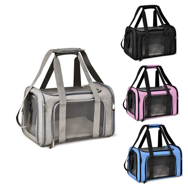 

Dog Carrier Bag Soft Side Backpack for Cats Dogs, Airline Approved Breathable Carrier , Collapsible Travel Puppy Carrier, Pink