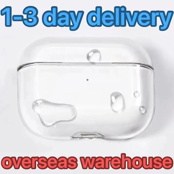 

USA Stock For Apple Airpods Pro 2 2nd Generation airpod 3 pros Headphone Accessories Solid TPU Silicone Protective Earphone Cover Wireless Charging Shockproof Case