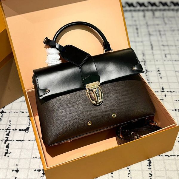 

Large Capacity Ladies Casual Handbag Designer Classic Brown Detachable Shoulder Strap Crossbody Bag Portable Shoulder Bag Dinner Bag 25x17cm