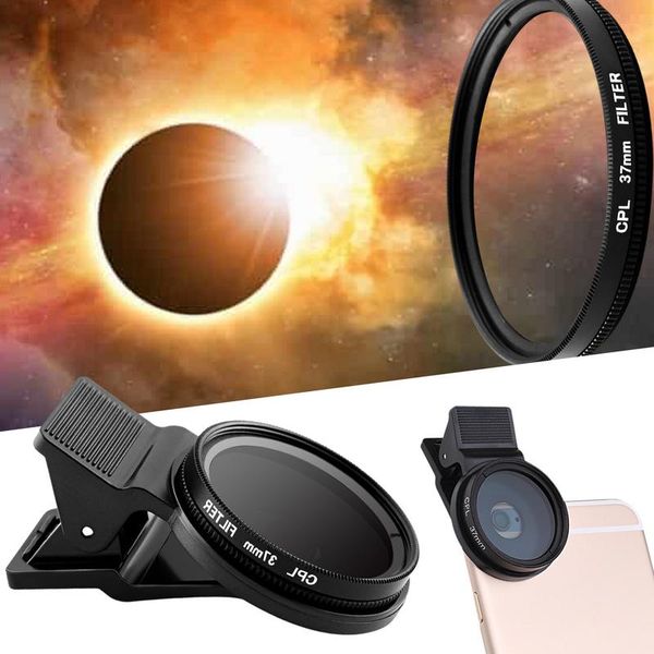 Solar Eclipses Camera Lens Filter For Mobile Clip-On Cpl Phone Camera Lens Filter Ultra Thin 37mm Lens Solar Imaging Photo Lens