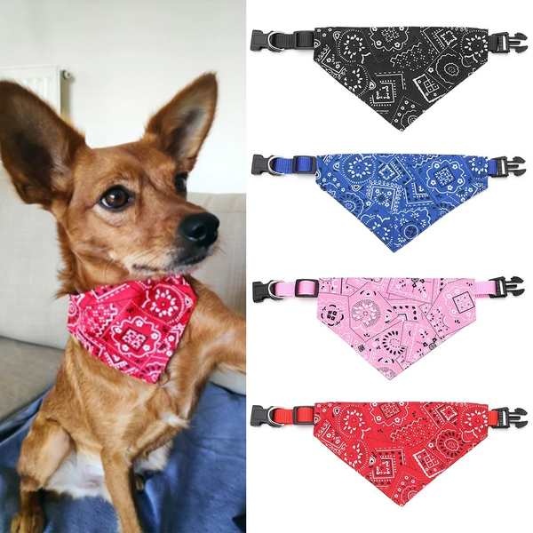 

Adjustable Triangular Bandage For Pet Dog Cat Washable Scarf Bandana Collar Bibs Cat Neck Decor Birthday Party Dress Up, Red
