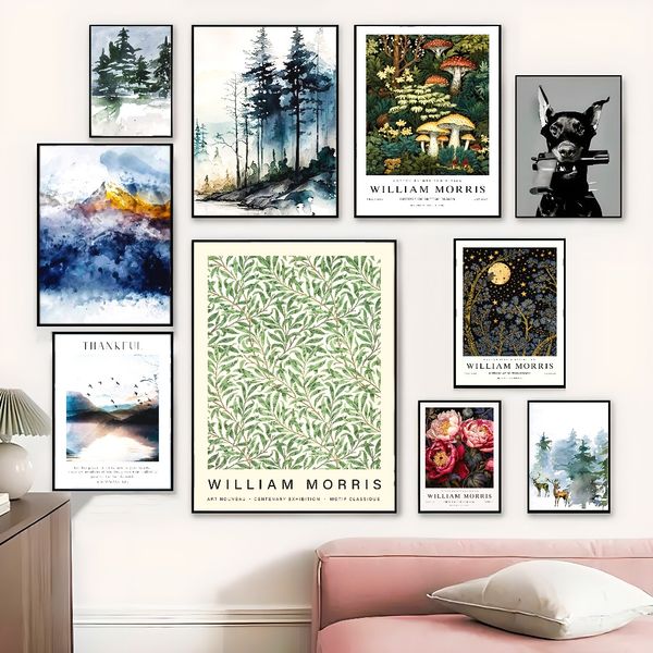 

3 pieces Wooden Framed Canvas Poster vintage art, bird art, flower art, nature art,Creative Waterproof Canvas Posters, Bedroom, Office