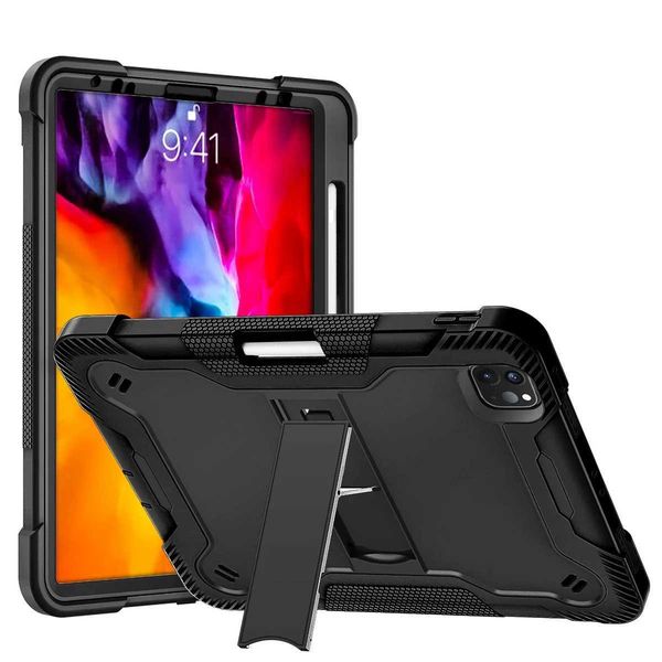 New Arrival Shock resistant bracket shell suitable for iPad Pro 12.9 11 Air 4 5 6 10.9 13 10th 2024 A1895 A1876 A2378 lid port pencil charging Z241115
