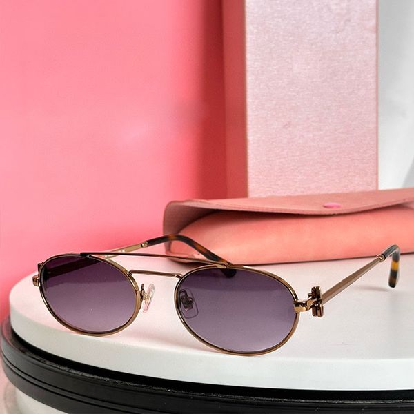 

High Quality Designer Sunglasses Brand Metal Letters S MU54ZS Luxury Retro Oval Shape UV Resistant Travel Goggles For Men And Women Driving